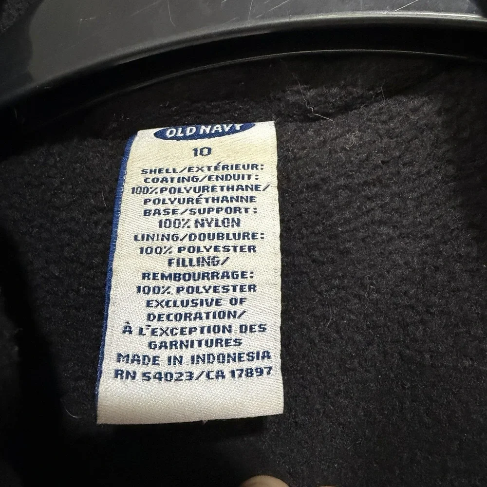 Old Navy Boys Quilted Puffer Vest Full Zip Black Size‎ 10